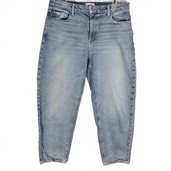 PAIGE Denim - PAIGE Alexis High Rise Barrel Leg Jeans Light Wash Denim Women's Size 32